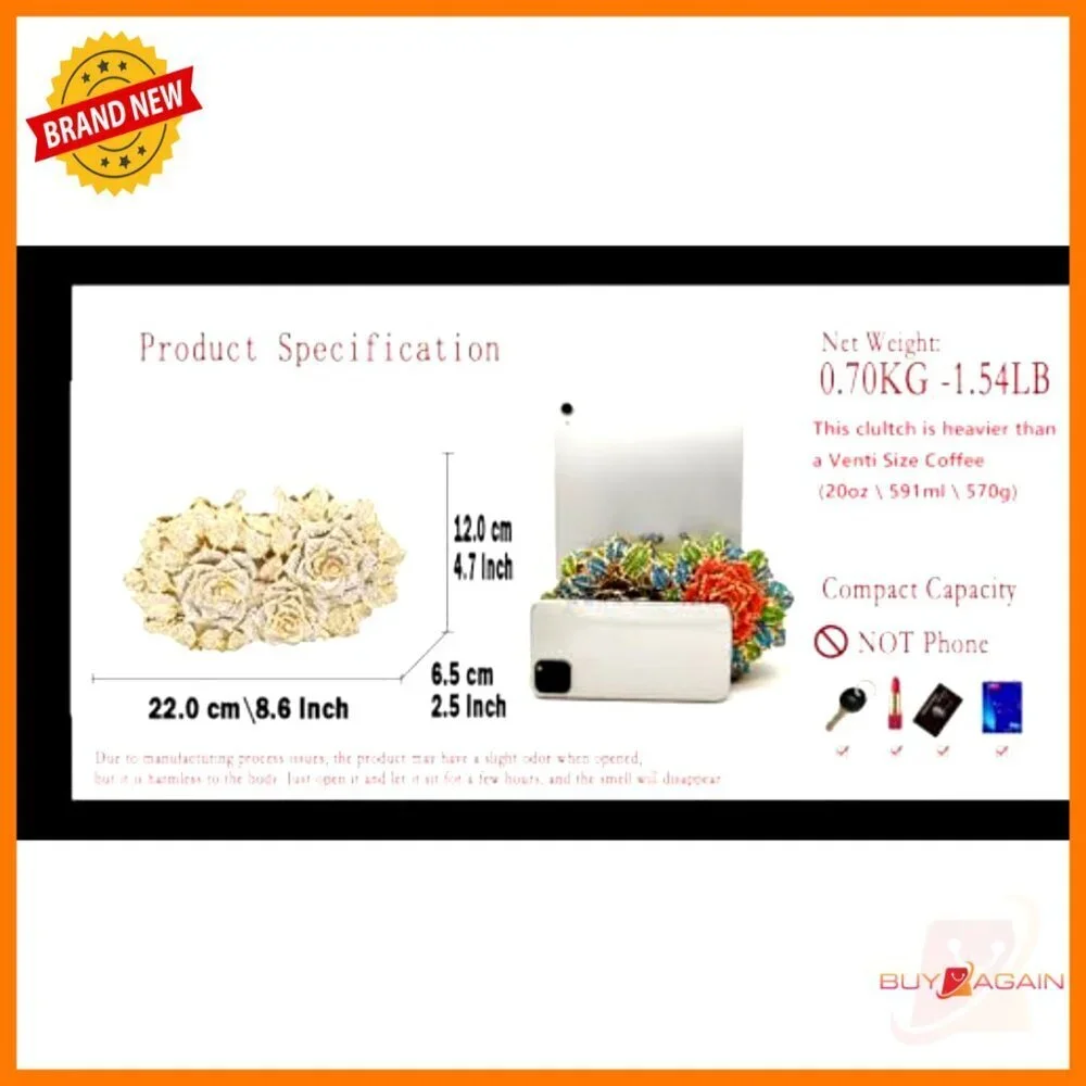 Mini Crystal Evening Clutch with Detachable Straps for Formal Events